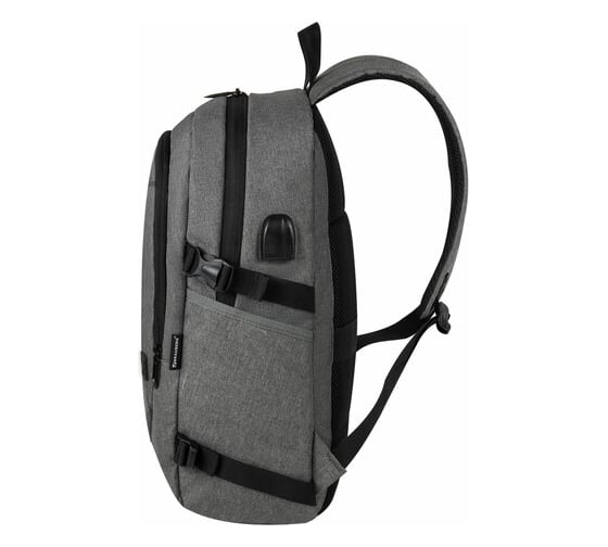 Универсальный рюкзак BRAUBERG Urban Charge с отделением для ноутбука, Usb-порт, серый, 46x31x15 см 271655