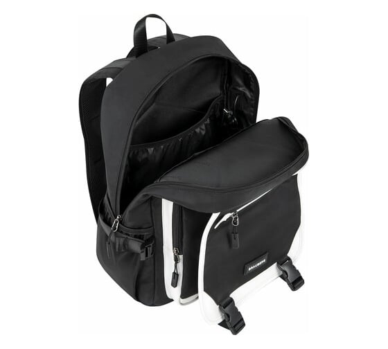 Универсальный рюкзак BRAUBERG Fusion Usb-порт, черный с белыми вставками, 45x31x15 см 271657