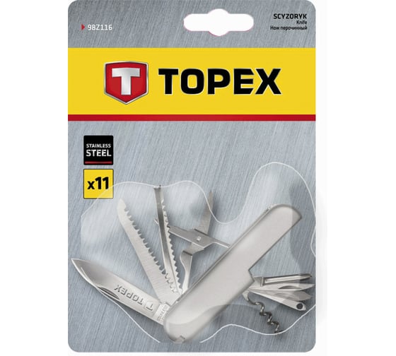Мультитул TOPEX 11 лезвий 98Z116