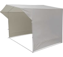 Палатка для промоакций и торговли МногоТентов белая с козырьком, 2x2 м 4673743313193