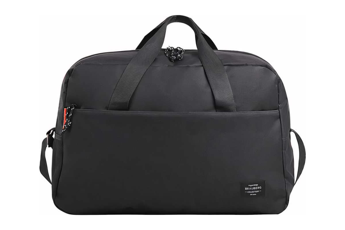 Спортивная сумка BRAUBERG Move с карманом, черная, 45x30x20 см 271689 ...