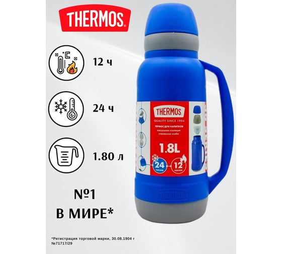 Термос со стеклянной колбой THERMOS 36-1800 BL 1.8L 195050