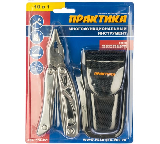 Мультитул 10 в 1 ПРАКТИКА Эксперт 774-351