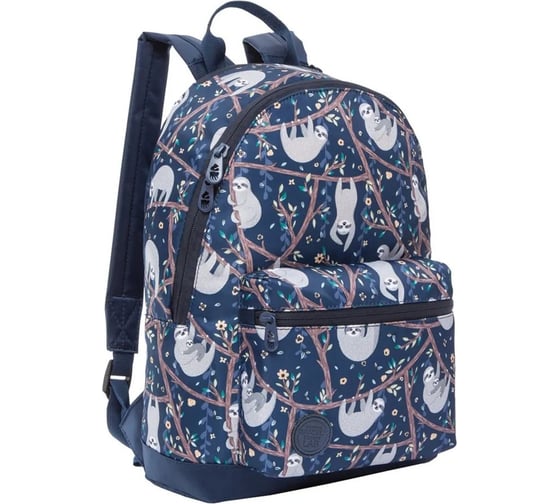Молодежный рюкзак Grizzly Rx-023-7/1 Ленивцы, 1 отделение, 38x26x12 см 229484