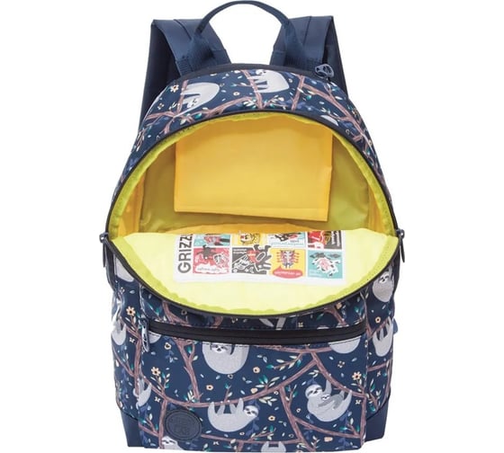 Молодежный рюкзак Grizzly Rx-023-7/1 Ленивцы, 1 отделение, 38x26x12 см 229484
