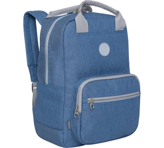 Молодежный джинсовый рюкзак Grizzly Rx-026-7/2 карман для ноутбука, 38x27x15 см 270492