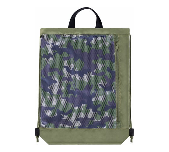 Мешок для обуви ЮНЛАНДИЯ Camo Mode с ручками, боковой карман на молнии, 46x36 см 271613