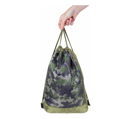Мешок для обуви ЮНЛАНДИЯ Camo Mode с ручками, боковой карман на молнии, 46x36 см 271613