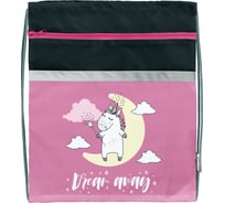 Мешок для обуви SCHOOLFORMAT LITTLE UNICORN 42x34 см, для девочек, с карманом МОМК-ЛЛЮ