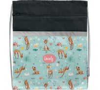Мешок для обуви SCHOOLFORMAT LITTLE DEERS 42x34 см, для девочек, с карманом МОМК-ЛДР