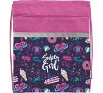 Мешок для обуви SCHOOLFORMAT SUPER GIRL 42x34 см, для девочек, с карманом МОМК-СРЛ