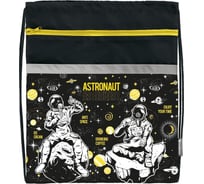 Боьшой мешок для обуви SCHOOLFORMAT ASTRONAUT 49x41 см, для мальчиков, с карманом МОБК-АСТ