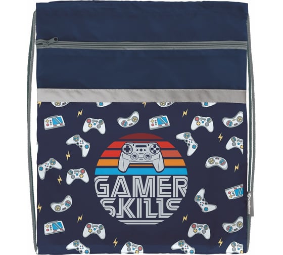 Мешок для обуви SCHOOLFORMAT GAMERS 42x34 см, для мальчиков, с карманом МОМК-ГЕР
