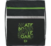 Боьшой мешок для обуви SCHOOLFORMAT NEON SKATE 49x41 см, для мальчиков, с карманом МОБК-НСК