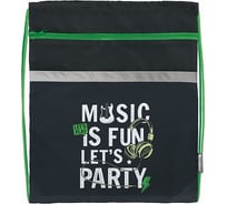 Боьшой мешок для обуви SCHOOLFORMAT MUSIC 49x41 см, для мальчиков, с карманом МОБК-МЗИ