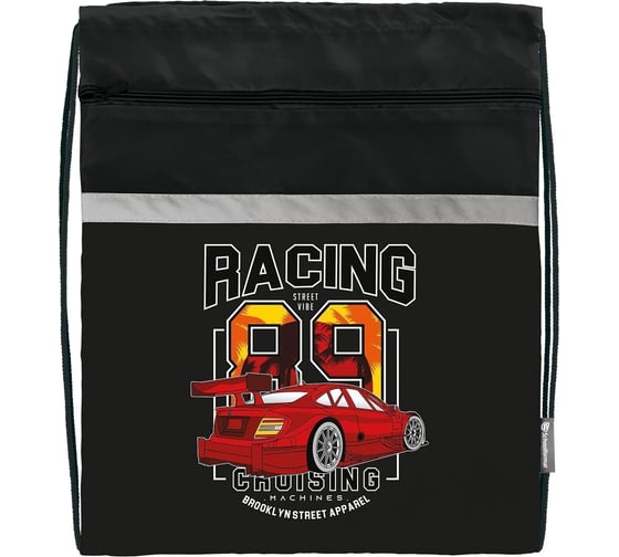 Мешок для обуви SCHOOLFORMAT RACE AND DRIFT 42x34 см, для мальчиков, с карманом МОМК-РНД 1