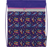 Мешок для обуви SCHOOLFORMAT БЕЗУМНЫЙ СТИЛЬ 42x34x0.5 см, 2 отделения, фиолетовый, для девочек МОМК-БС