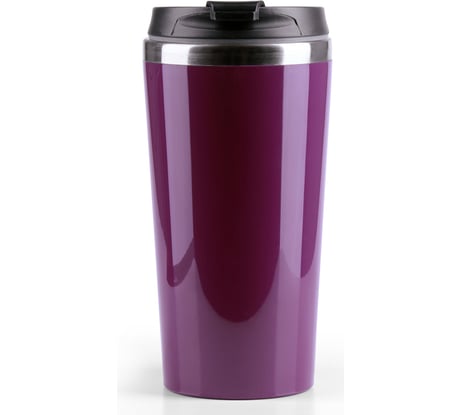 Термобутылка BAROUGE Travel Tumbler фиолетовая, из нержавеющей стали, с крышкой на резьбе BT-055 400 мл/фиолетовый/стакан