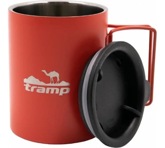 Термокружка со складными ручками и поилкой Tramp терракотовый TRC-136.17
