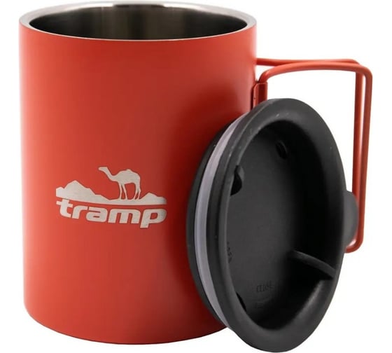 Термокружка со складными ручками и поилкой Tramp терракотовый TRC-137.17