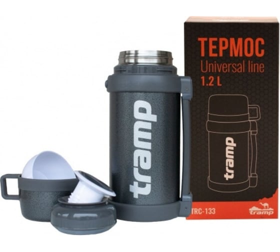 Термос Tramp Universal 1.2 л, серый TRC-133