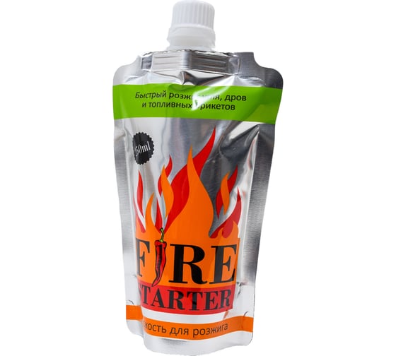 Средство для розжига tekom Fire Starter сорт А, жидкость, 0.25л, Дой-пак 4607066981791