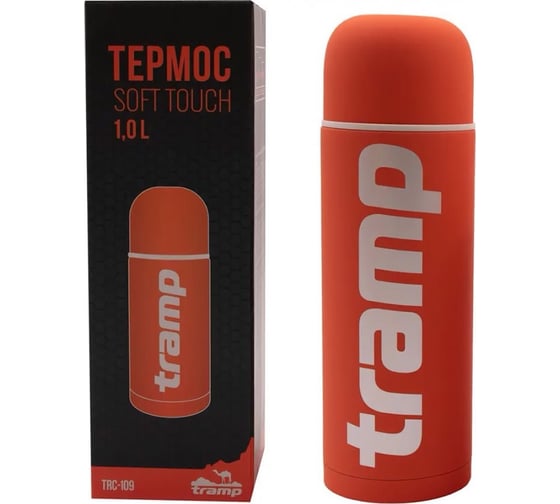 Термос Tramp Soft Touch 1 л, оранжевый TRC-1094