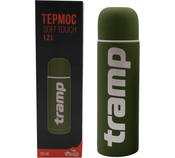 Термос Tramp Soft Touch 1.2 л, хаки TRC-1102