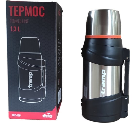 Термос Tramp Travel-1300 металлик TRC-1383