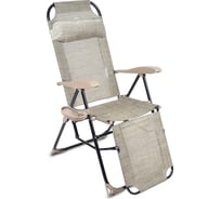 Складное кресло-шезлонг с подножкой Nika 3, КШ3 ротанг КШ3/3