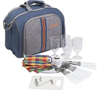 Набор для пикника на 4 персоны Helios hs-425s-(4)bg синий/серый 00000246350