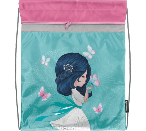 Мешок для обуви SCHOOLFORMAT MAGIC GIRL 42x34x0.5 см, 2 отделения, голубой, для девочек МОМК-МГЛ 1