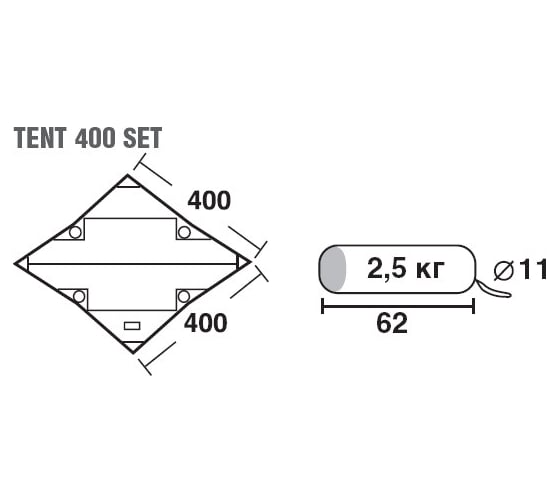 Тент TREK PLANET Tent 400 Set 70280
