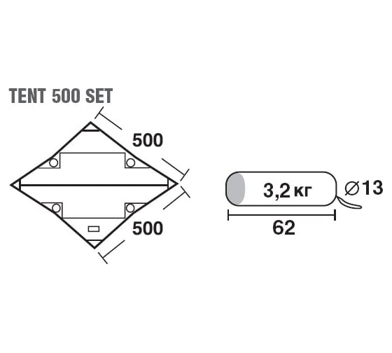 Тент Кемпинг TREK PLANET Tent 500 Set 70282