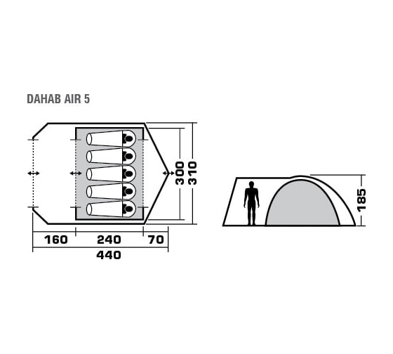 Пятиместная палатка TREK PLANET Dahab Air 5 70236