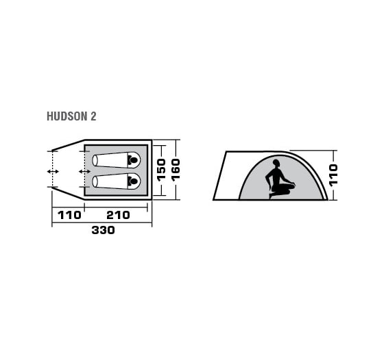 Двухместная палатка TREK PLANET Hudson 2 70213