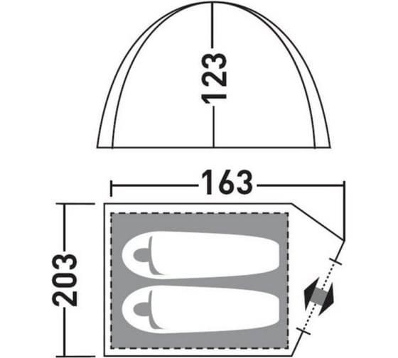 Палатка GREENELL Эльф 2 V3 95509-230-00