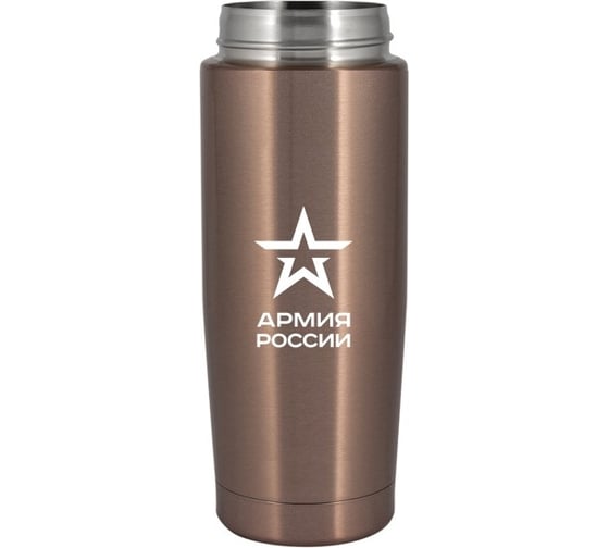 Термостакан с трубочкой THERMOS АРМИЯ РОССИИ Катюша, 0.47 л, бронзовая, нержавеющая сталь 589743