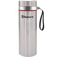 Термос SAKURA TH-02-1000S 1 л, с ситом и ручкой, серебристый РТ-00062451