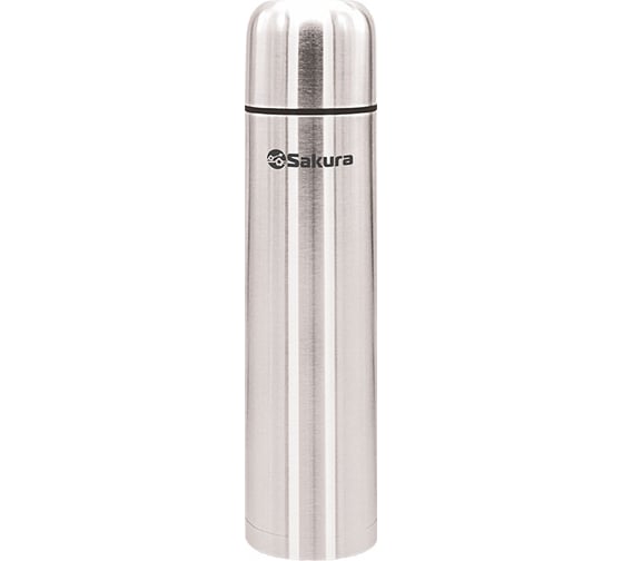 Термос SAKURA TH-01-750S 0.75 л, с кнопкой, серебристый РТ-00062450