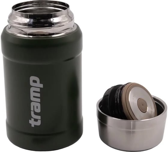Термос с широким горлом Tramp 0.8 л, с сумкой, оливковый TRC-1322