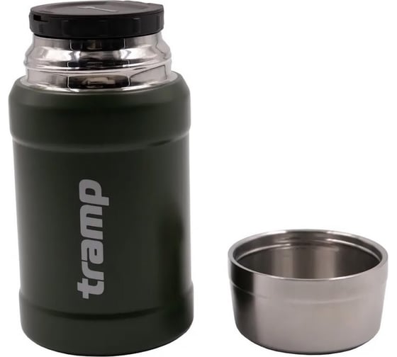 Термос с широким горлом Tramp 0.8 л, с сумкой, оливковый TRC-1322