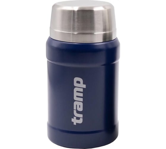 Термос с широким горлом Tramp 0.8 л, с сумкой, синий TRC-1323