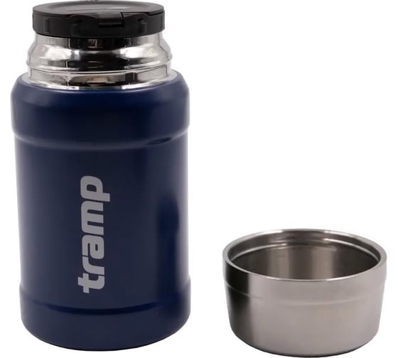 Термос с широким горлом Tramp 0.8 л, с сумкой, синий TRC-1323