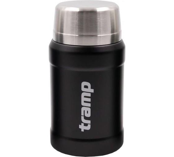 Термос с широким горлом Tramp 0.8 л, с сумкой, черный TRC-1321