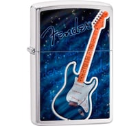 Зажигалка Zippo Fender с покрытием Brushed Chrome 29128