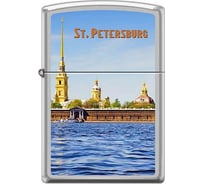 Зажигалка Zippo Петропавловская крепость с покрытием Satin Chrome 205 PETER PAUL