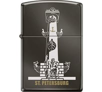 Зажигалка Zippo Ростральная колонна с покрытием Black Ice 150 ROSTRAL COLUMN