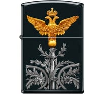 Зажигалка Zippo 218 RUSSIAN COAT OF ARMS с покрытием BLACK MATTE