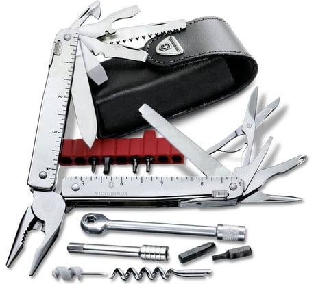 Мультитул Victorinox SwissTool Plus 39 кожаный чехол 3.0339.L
